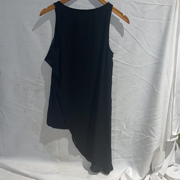 New Guess Marciano Jersey Tank Top Chiffon Overlay Black S - Picture 6 of 8